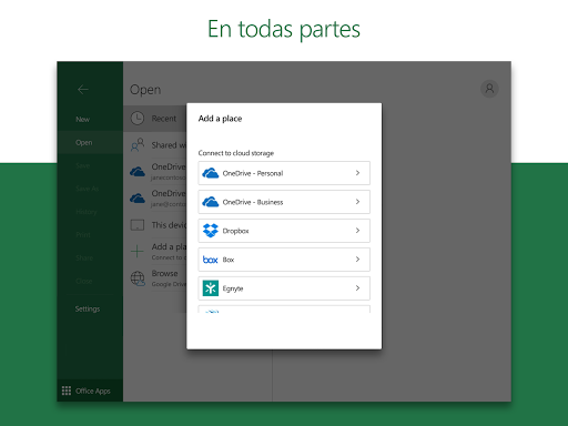Captura de pantalla de Microsoft Excel: Spreadsheets