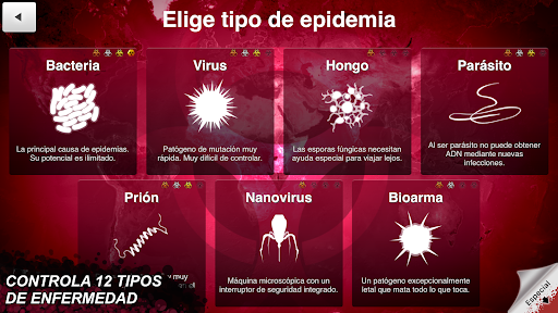 Captura de pantalla de Plague Inc.
