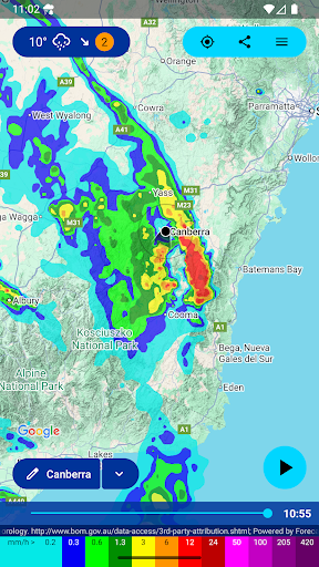 Captura de pantalla de Alarma de Lluvia (Rain Alarm)