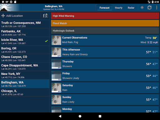 Captura de pantalla de NOAA Weather Unofficial (Pro)