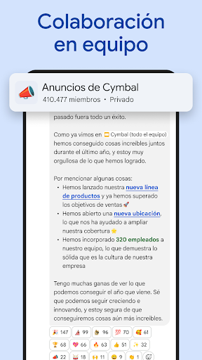 Captura de pantalla de Google Chat