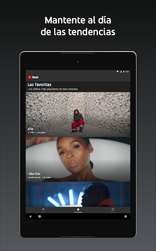 Captura de pantalla de YouTube Music