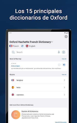 Captura de pantalla de Oxford Dictionary