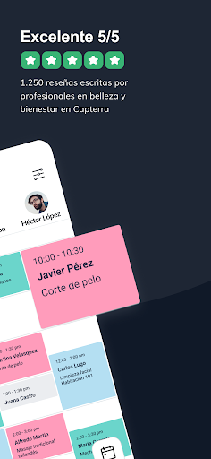 Captura de pantalla de Fresha para negocios