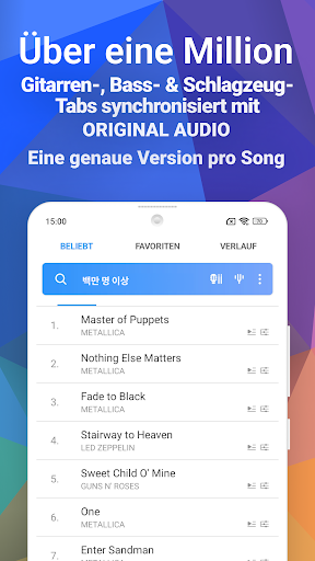 Songsterr Gitarren Tabs/Akkor. Screenshot