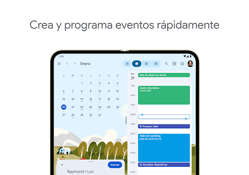 Captura de pantalla de Google Calendar