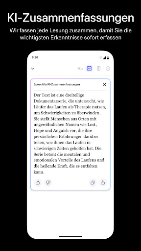 Speechify: KI-Vorlese-App Screenshot