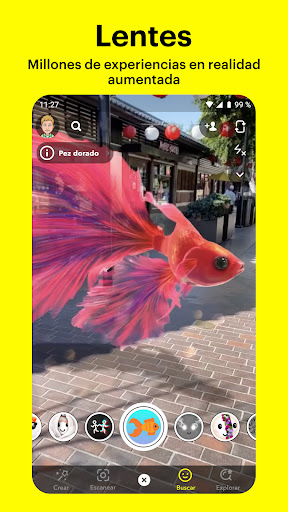 Captura de pantalla de Snapchat