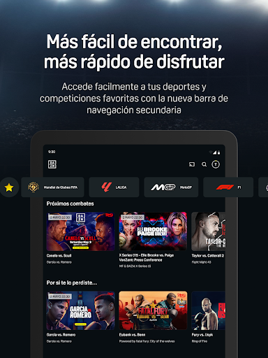 Captura de pantalla de DAZN - Deportes en Directo