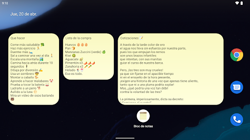 Captura de pantalla de Bloc de notas - notas simples