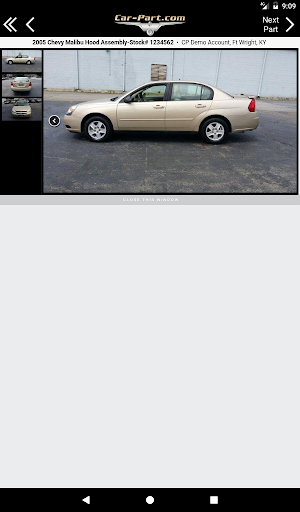 Captura de pantalla de Car-Part.com Used Auto Parts