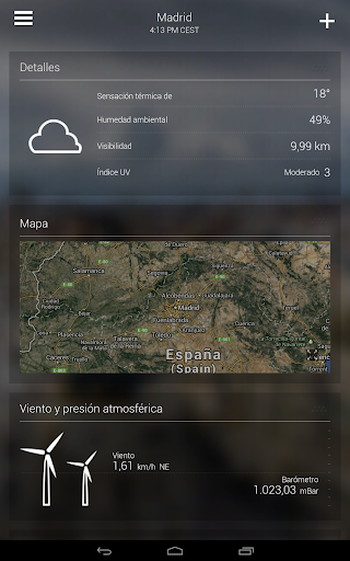 Captura de pantalla de Yahoo Tiempo