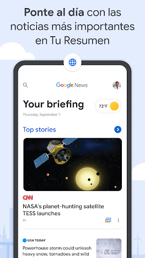 Captura de pantalla de Google News