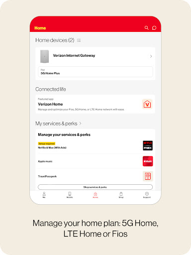 Captura de pantalla de My Verizon