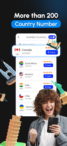 Captura de pantalla de GetCode - Virtual Number SMS