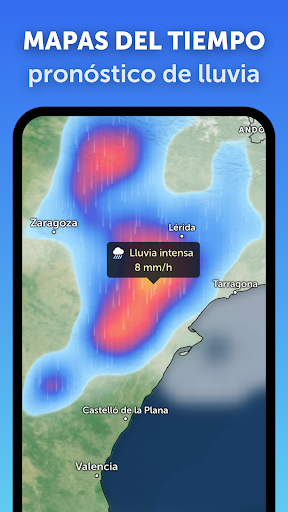 Captura de pantalla de Zoom Earth - Mapa del tiempo