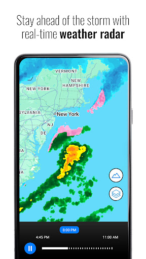 Transparent clock and weather screenshot