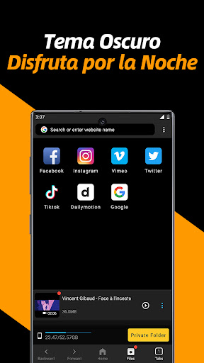 Captura de pantalla de Descargador de video privado
