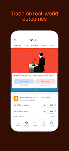 Gemini Markets & Credit Card screenshot