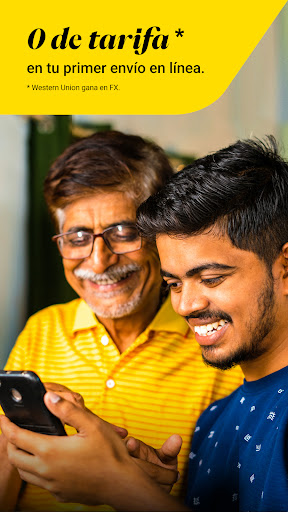 Captura de pantalla de Western Union Envíar dinero