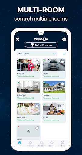 ZoomOn Home Security Camera screenshot
