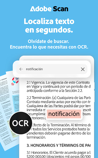 Captura de pantalla de Adobe Scan: escáner PDF con IA