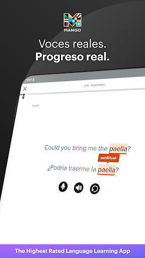Captura de pantalla de Mango Languages