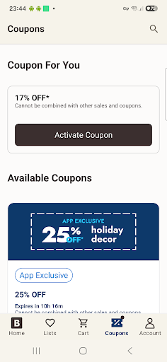 Bed Bath & Beyond screenshot