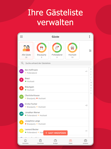 Hochzeitsplaner von MyWed Screenshot