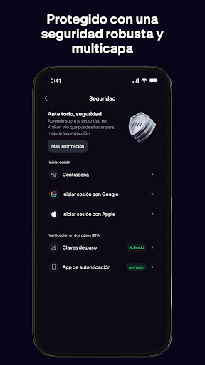 Captura de pantalla de Kraken: Bitcoin, ETH y Crypto