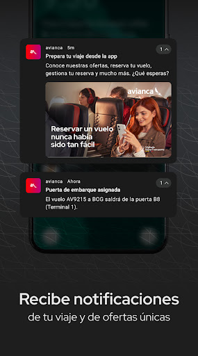 Captura de pantalla de avianca