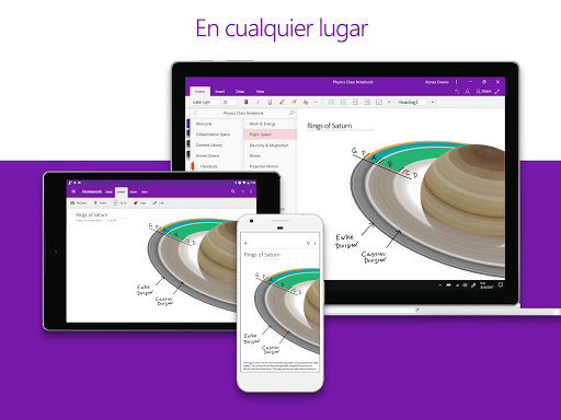 Captura de pantalla de Microsoft OneNote: Save Notes