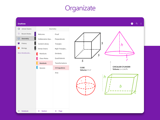 Captura de pantalla de Microsoft OneNote: Save Notes
