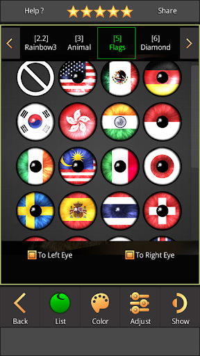 Captura de pantalla de FoxEyes - Change Eye Color