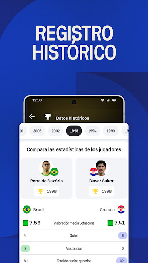 Captura de pantalla de Sofascore: Deportes en directo