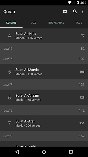 Captura de pantalla de Quran for Android