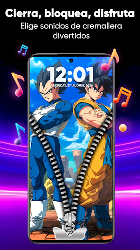 Captura de pantalla de Pantalla Bloqueo Zíper & Fondo