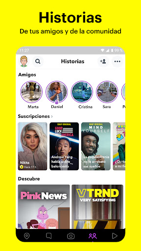 Captura de pantalla de Snapchat
