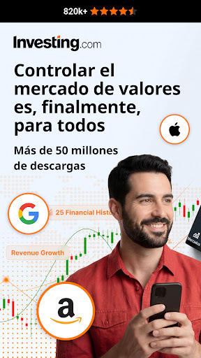 Captura de pantalla de Investing.com Bolsa de Valores