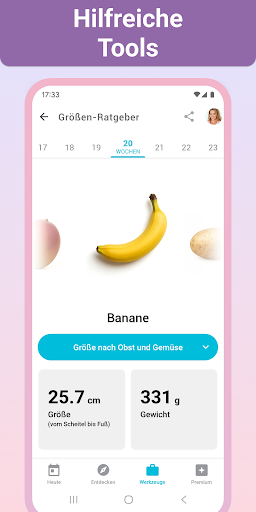 Schwangerschaft + Tracker-App Screenshot