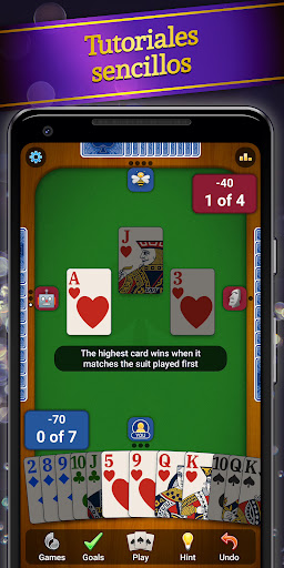 Captura de pantalla de Spades Juego de cartas clásico