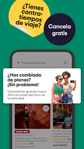 Captura de pantalla de Viator: Tours y actividades