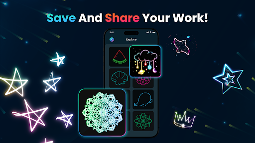 Captura de pantalla de Magic Doodle: Glow Art Drawing