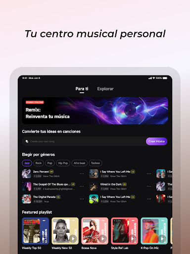 Captura de pantalla de Mureka - Música con IA