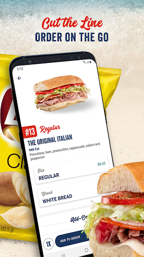 Captura de pantalla de Jersey Mike's