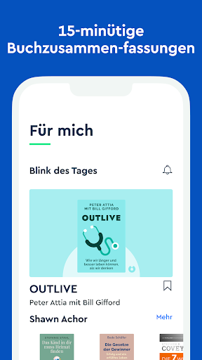 Blinkist: Buchzusammenfassung Screenshot