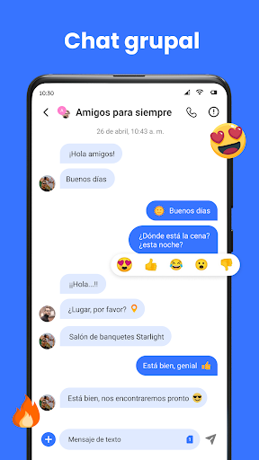 Captura de pantalla de Mensajes:Texto de mensajes SMS