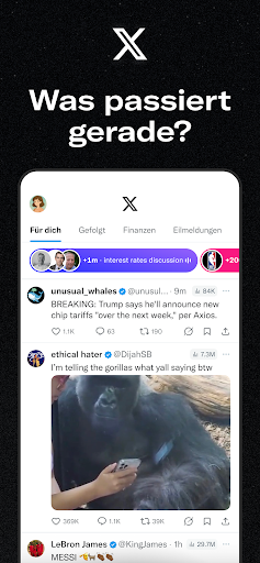 X (ehemals Twitter) Screenshot