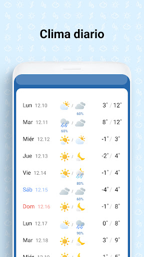 Captura de pantalla de Pantalla del Clima