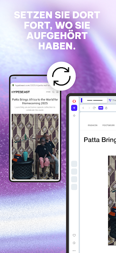 Opera: Privater VPN Browser Screenshot